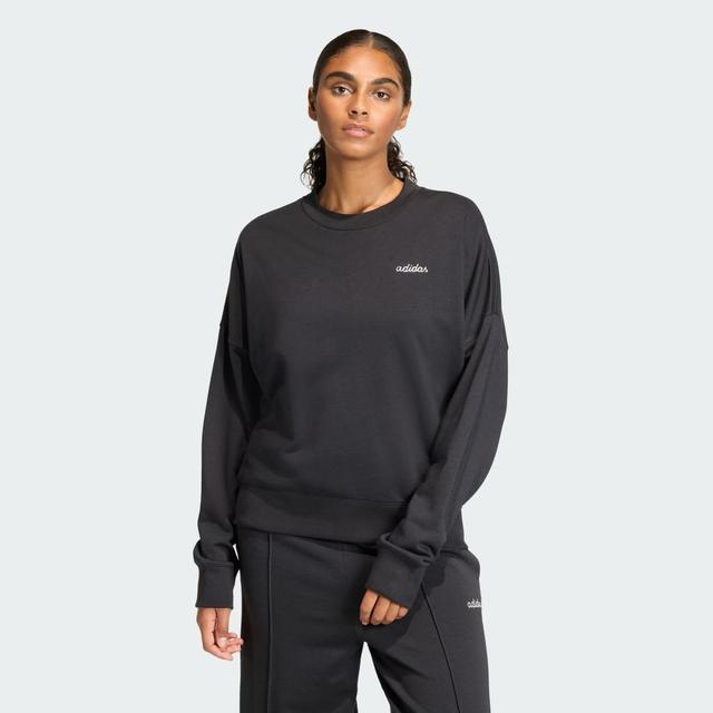 Seasonal Essentials Colorpop Sweatshirt with Embroidered Graphic