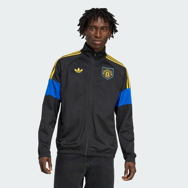 adidas Manchester United LFSTLR Track Top Black S - Mens Soccer Jackets
