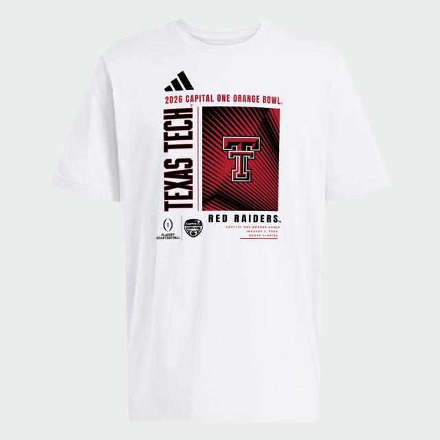 adidas Texas Tech Raiders College Football Playoff Quarterfinal T-Shirt White XL - Mens Football Short Sleeve Shirts