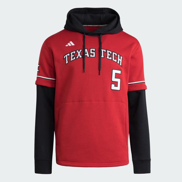 adidas Texas Tech Red Raiders x Patrick Mahomes Youth Baseball Jersey Hoodie Team Power Red M Kids - Baseball Hoodies & Sweatshirts