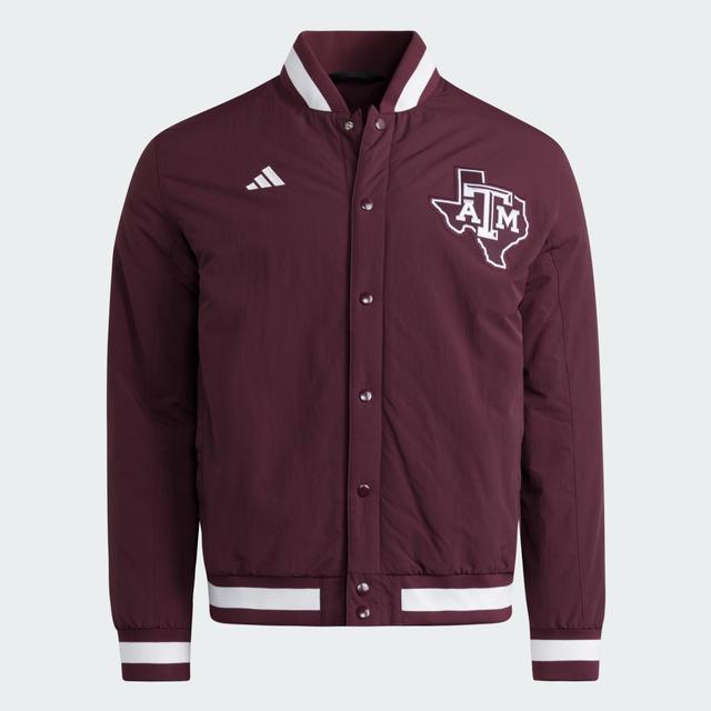 adidas Texas A&M Aggies Coaches Dugout Jacket Team Maroon XL - Mens Baseball Jackets