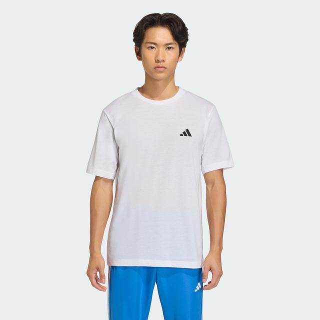 adidas WORKOUT ESSENTIALS FEELREADY T-SHIRT White S - Mens Workout Short Sleeve Shirts