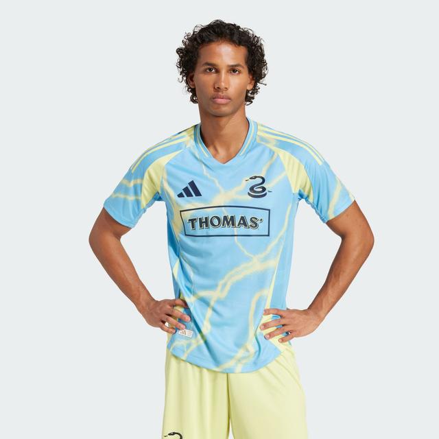 adidas Philadelphia Union 25/26 Away Authentic Jersey Semi Blue Burst XS - Mens Soccer Jerseys