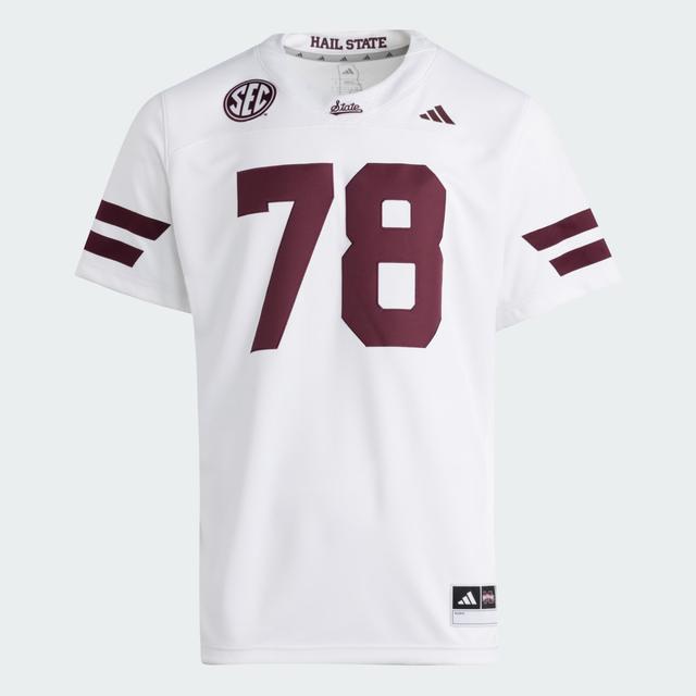 adidas Mississippi State Bulldogs Premier Away Football Jersey White 2XL - Mens Football Jerseys
