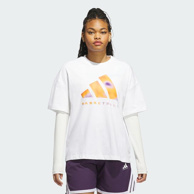 adidas BASKETBALL GEOTHERMAL LOGO TEEWhite MWomens