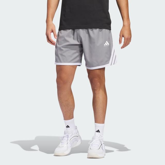 adidas Crazy Lite Shorts Grey M 9" - Mens Basketball Shorts