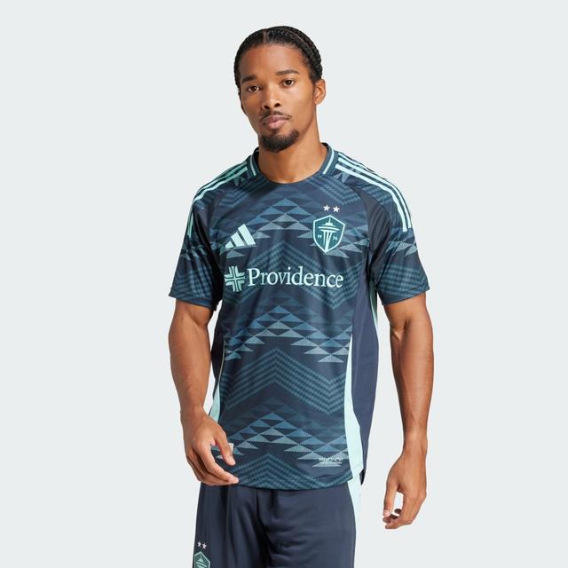 adidas Seattle Sounders FC 25/26 Away Authentic Jersey Aurora Ink XS - Mens Soccer Jerseys