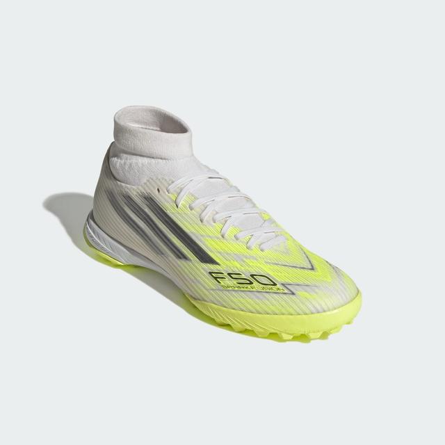 F50 SPARKFUSION LEAGUE Mid Cut Turf Soccer Shoes Womens Cloud White 9 - Womens Soccer Shoes