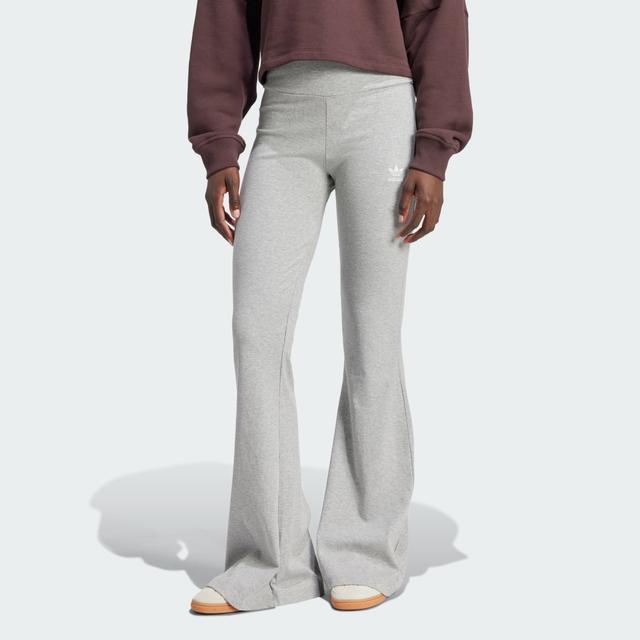 adidas Essentials Rib Flared Leggings Grey L - Womens Dance Pants