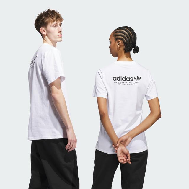 adidas 4.0 Logo Tee White XL - Mens Skateboarding T Shirts