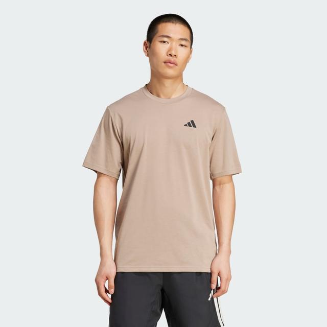 adidas Train Essentials Feelready Training Tee Chalky Brown M - Mens HIIT T Shirts