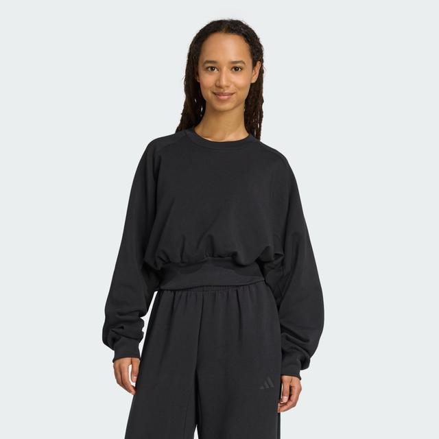 adidas Soft Lux Loose Sweatshirt Black XL - Womens Originals Hoodies & Sweatshirts