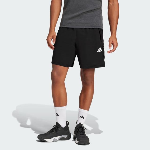 adidas Train Essentials Woven Mélange Shorts Black L 7" - Mens Workout Shorts