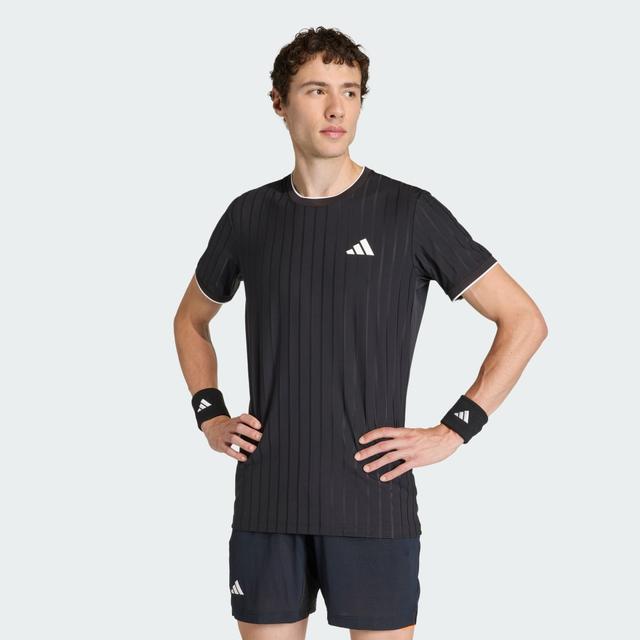 adidas TENNIS CLIMACOOL FREELIFT TEE PRO Black M - Mens Tennis Short Sleeve Shirts