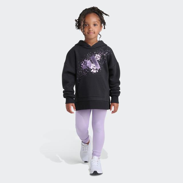 2-Piece Long Sleeve Graphic Fleece Pullover & Jogger Set Black 6 - Kids Originals Matching Set