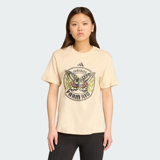 adidas X FARM Graphic Tee Sand Strata XS - Womens Originals T Shirts