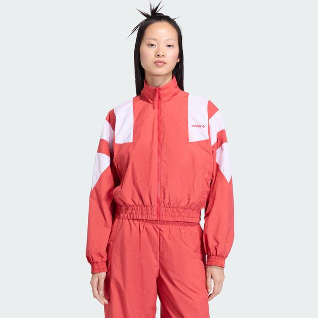 BLOCKED WASHED ZIPPED TRACKTOP