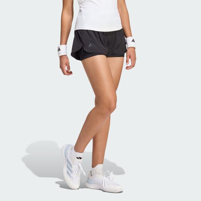 adidas TENNIS CLIMACOOL 2IN1 MATCH SHORTS Black S - Womens Tennis Shorts