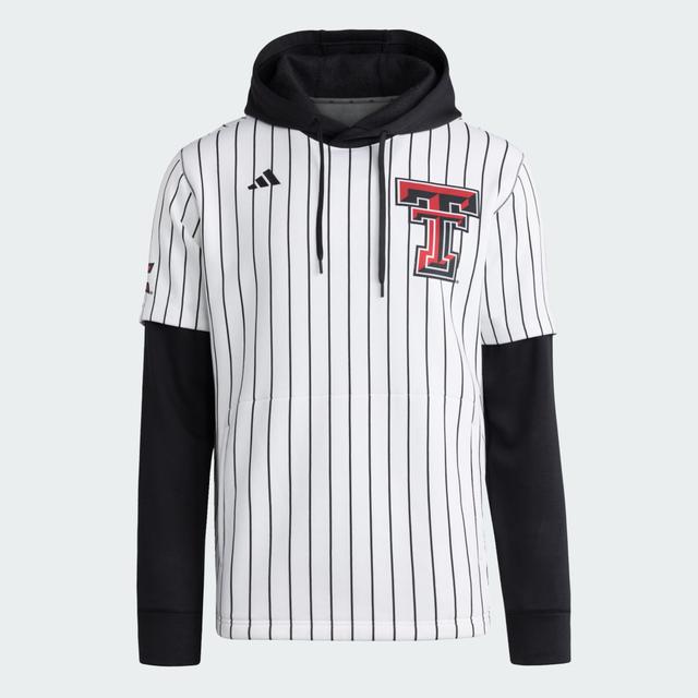 adidas Texas Tech Red Raiders Youth Baseball Hooded Jersey White M Kids - Baseball Hoodies & Sweatshirts