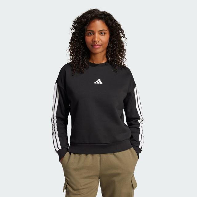 Essentials 3-Stripes Fleece Sweatshirt