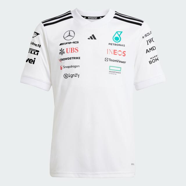 adidas MERCEDES - AMG PETRONAS FORMULA ONE TEAM DRIVER JERSEY White M Kids - Motorsport Jerseys