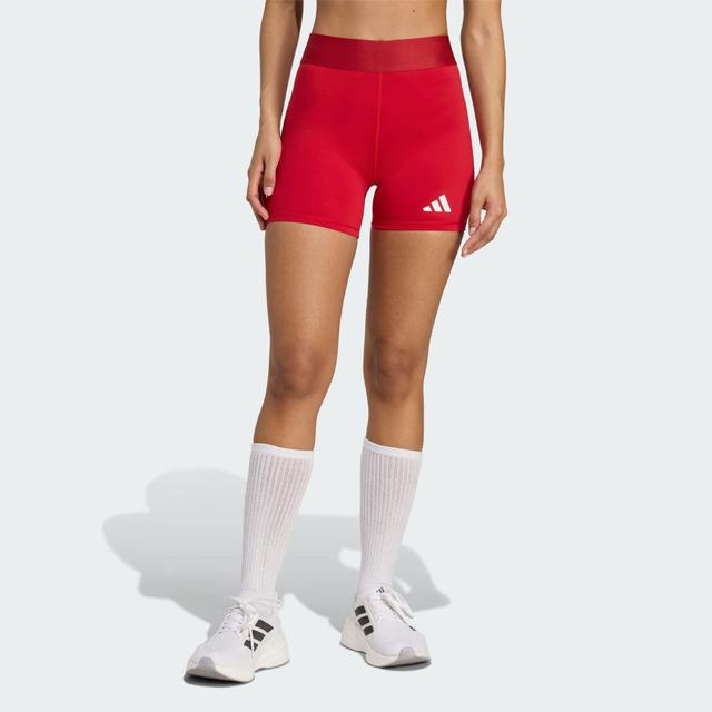TECHFIT Volleyball Shorts Team Power Red 2 S 4" - Womens Volleyball Shorts