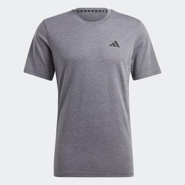 adidas Train Essentials Feelready Training Tee Dark Grey Heather S - Mens HIIT T Shirts