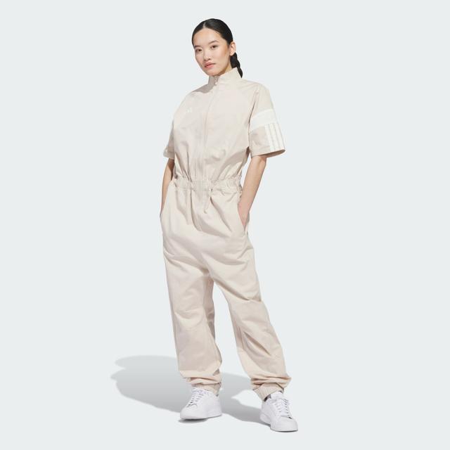 adidas WOMENS TIRO JUMPSUIT Crystal Linen XS - Womens Originals Jumpsuits & Bodysuits