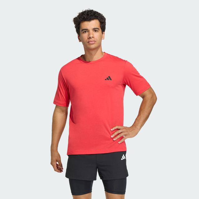 adidas WORKOUT ESSENTIALS FEELREADY T-SHIRT Pure Ruby 2XL - Mens Workout Short Sleeve Shirts