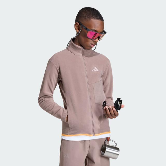 adidas Terrex Kids Multi Full-Zip Fleece Jacket Trace Brown 2XS Kids - Hiking Hoodies & Sweatshirts