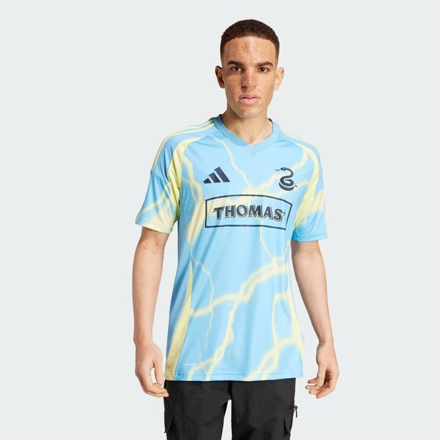 adidas Philadelphia Union 25/26 Away Jersey Semi Blue Burst L - Mens Soccer Jerseys