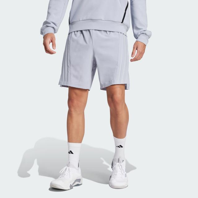adidas Designed-for-Training 3-Stripes Shorts Halo Silver 3XL 7" - Mens Weightlifting Shorts