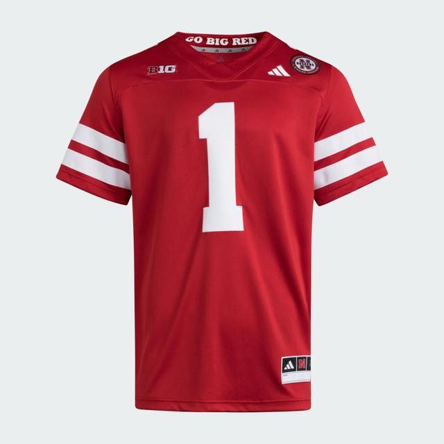 adidas Nebraska Cornhuskers Premier Home Football Jersey Team Power Red XL - Mens Football Jerseys