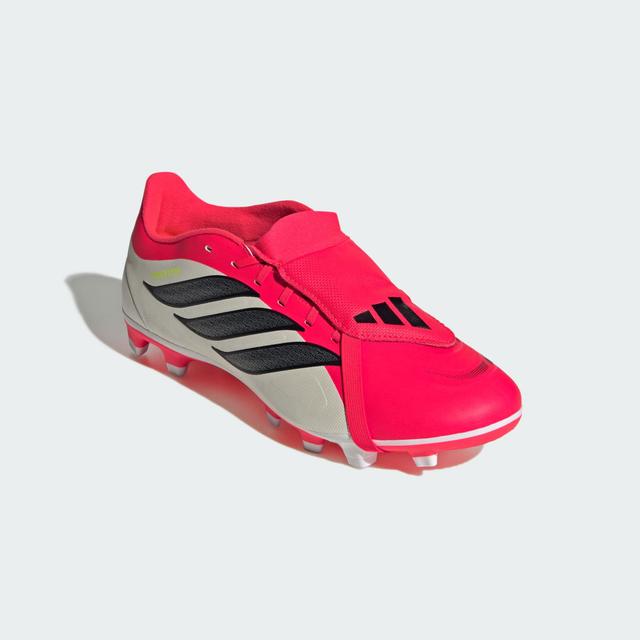 PREDATOR CLUB Fold-Over Tongue Firm Ground/Multi Ground Soccer Cleats Lucid Red M 12.5 / W 13.5 - Mens Soccer Cleats