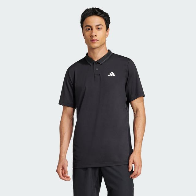 adidas Club Tennis Climacool Piqué Polo Shirt Black L - Mens Tennis Short Sleeve Shirts