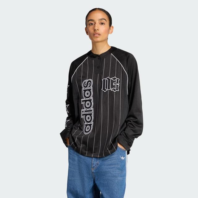 adidas ORIGINALS BB LS JERSEY Black XS - Womens Originals Jerseys
