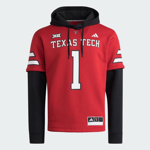 adidas Texas Tech Red Raiders Football Jersey Hoodie Team Power Red L - Mens Football Hoodies & Sweatshirts