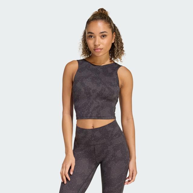 adidas Puremotion Print Tank Charcoal XL - Womens Dance Tank Tops