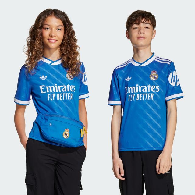adidas Real Madrid 25/26 Third Jersey Kids Blue Bird S Kids - Soccer Jerseys