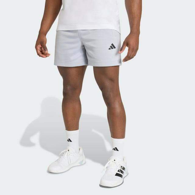 adidas WORKOUT ESSENTIALS FEELREADY SHORTS Halo Silver 3XL 9" - Mens Workout Shorts