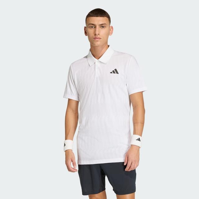 adidas TENNIS CLIMACOOL+ AIRCHILL FREELIFT POLO SHIRT White M - Mens Tennis Short Sleeve Shirts