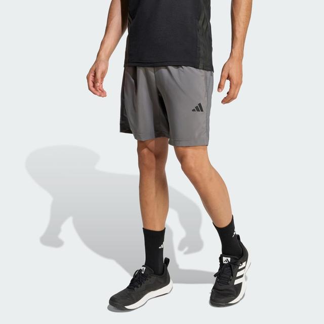 WORKOUT ESSENTIALS BASE WOVEN SHORT Grey Five S 5" - Mens Workout Shorts