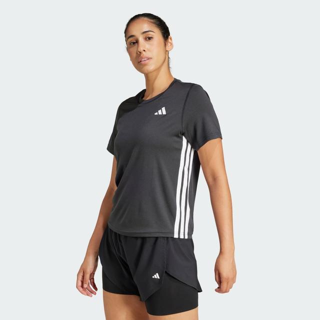 adidas Train Essentials 3-Stripes Workout Tee Black XS - Womens Workout Short Sleeve Shirts