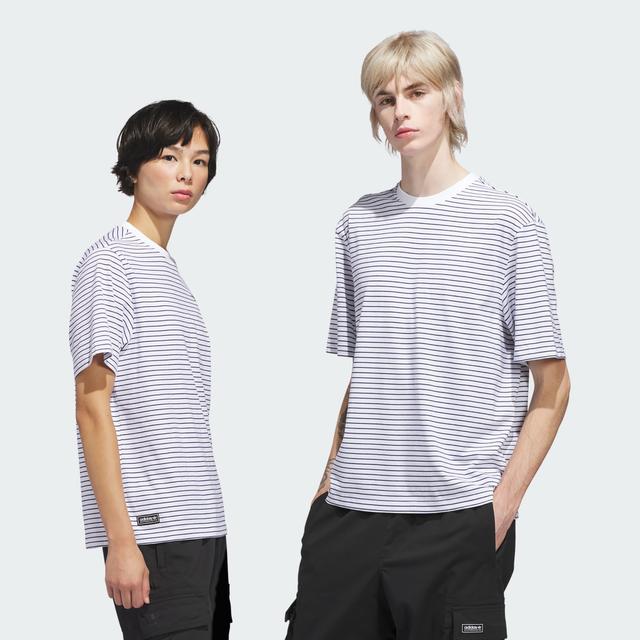 adidas SKATEBOARDING YARN DYE TEE White XS - Mens Skateboarding Short Sleeve Shirts