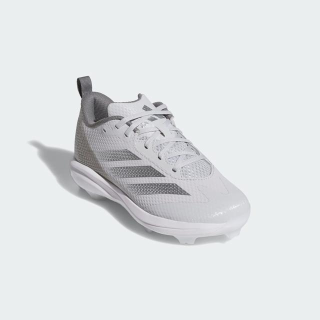 adidas Adizero Instinct 2.0 TPU Cleats Kids Team Light Grey 1.5 Kids - Softball Cleats