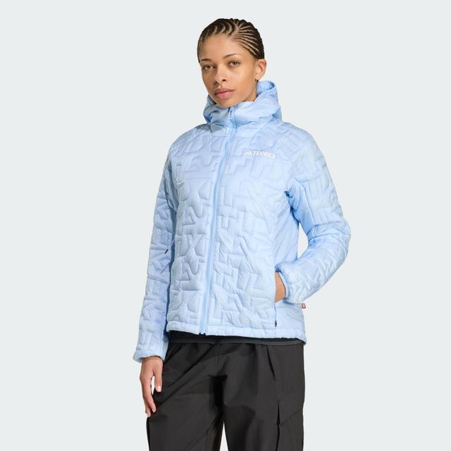 adidas Terrex Xperior PrimaLoft Loose Fill Insulated Hooded Jacket Blue S - Womens Hiking Jackets