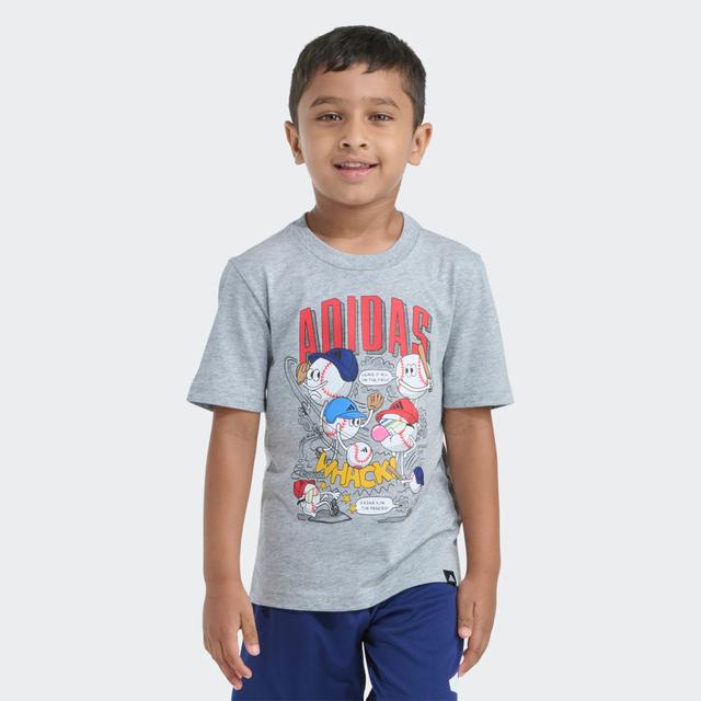 SS TC GRAPHIC HTHR TEE Grey 4 - Kids Baseball Short Sleeve Shirts