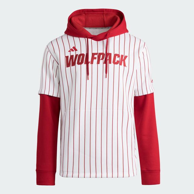 adidas NC State Wolfpack Youth Baseball Jersey Hoodie White M Kids - Baseball Hoodies & Sweatshirts