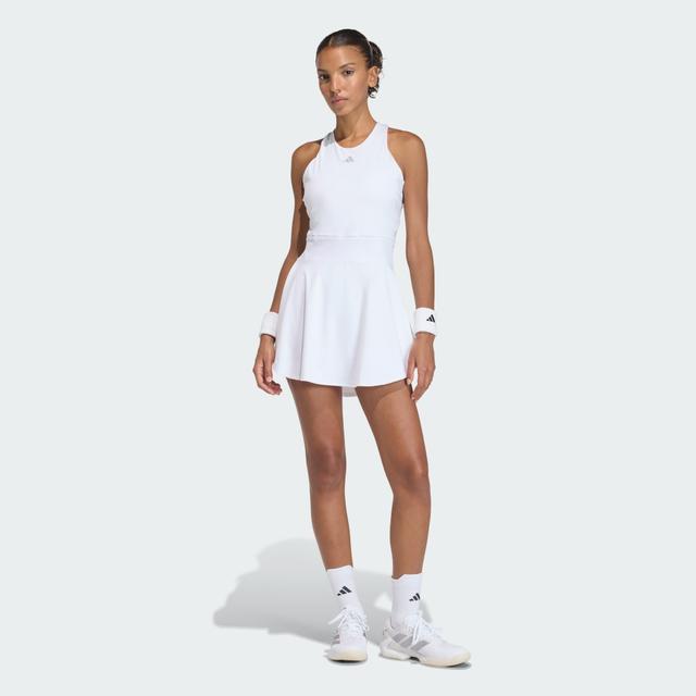adidas TENNIS CLIMACOOL Y-DRESS White L - Womens Tennis Skirts & Dresses