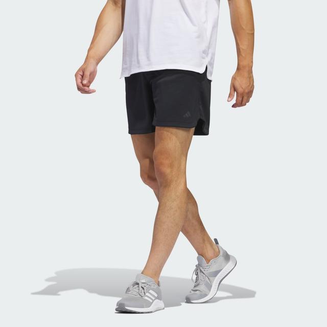 adidas Axis Knit Training Shorts Black L 7" - Mens Workout Shorts